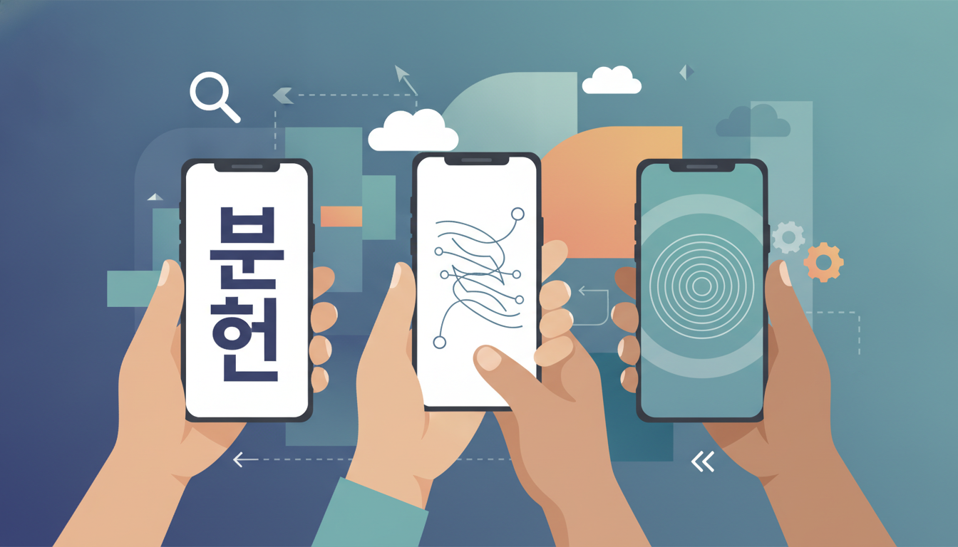 2026년 5060세대 스마트폰 글자 variation 1